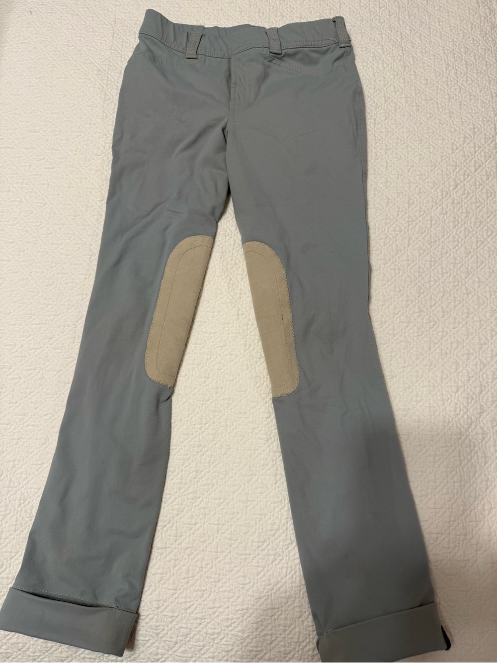 I ride on youth girls  green Riding Tights with Knee Patches size medium